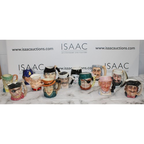 96 - A Quantity Of Toby Jugs Etc Height Of Tallest 12.5cm As Found Collection Only