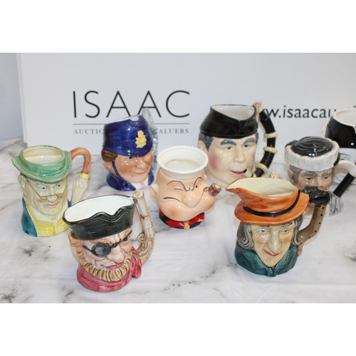 96 - A Quantity Of Toby Jugs Etc Height Of Tallest 12.5cm As Found Collection Only