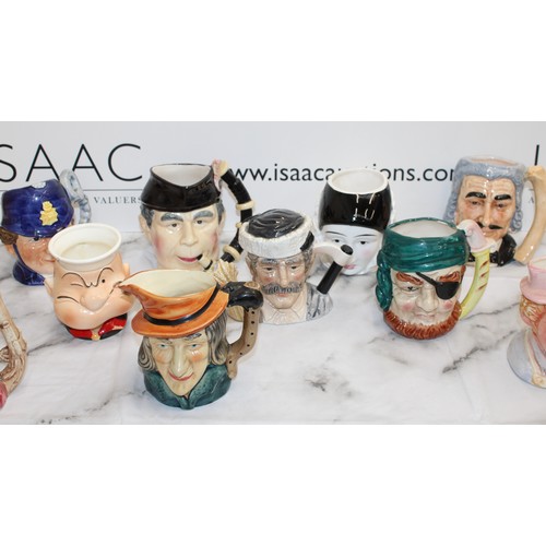 96 - A Quantity Of Toby Jugs Etc Height Of Tallest 12.5cm As Found Collection Only