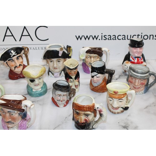 97 - A Quantity Of Toby Jugs Etc Height Of Tallest 12.5cm As Found Collection Only