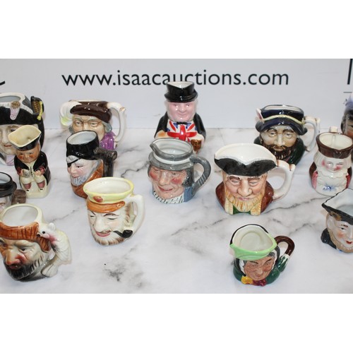 97 - A Quantity Of Toby Jugs Etc Height Of Tallest 12.5cm As Found Collection Only