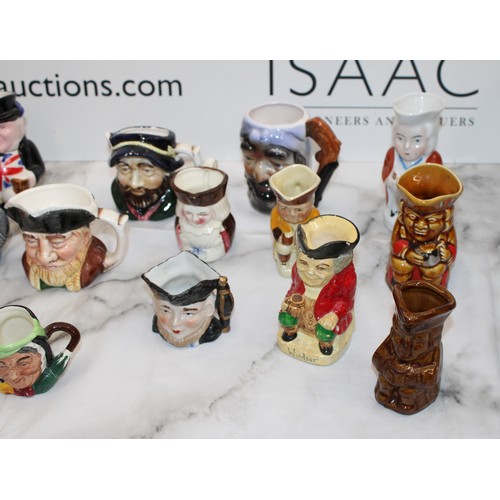 97 - A Quantity Of Toby Jugs Etc Height Of Tallest 12.5cm As Found Collection Only