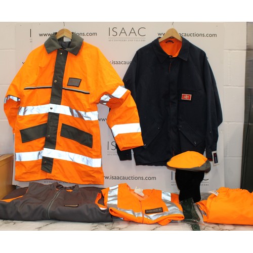 242 - Railway Items Including 2 x Rail Jackets, 2 x Rail Body Warmers, 1 x Railway Hat, 1 x Hi-vis Trouser... 