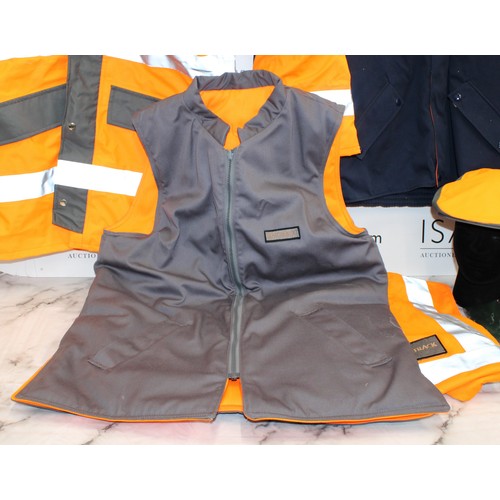 242 - Railway Items Including 2 x Rail Jackets, 2 x Rail Body Warmers, 1 x Railway Hat, 1 x Hi-vis Trouser... 