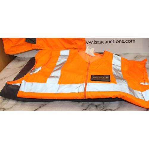 242 - Railway Items Including 2 x Rail Jackets, 2 x Rail Body Warmers, 1 x Railway Hat, 1 x Hi-vis Trouser... 