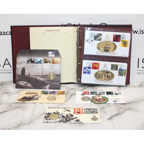 295 - Album Of First Day Covers And 4 x Coin Covers