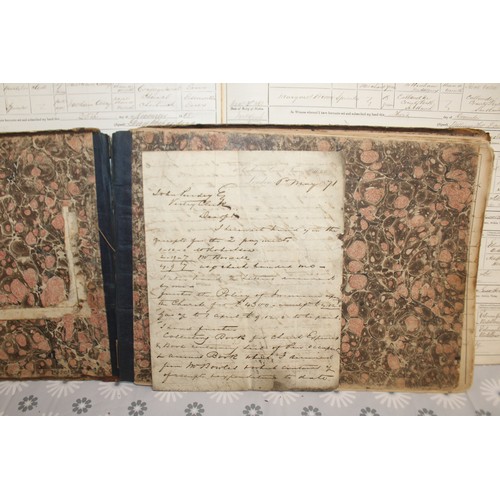 105 - Three Antique BIRTH & MARRIGE REGISTER/NOTICE BOOKS DATING BACK TO 1837-1870 As Found