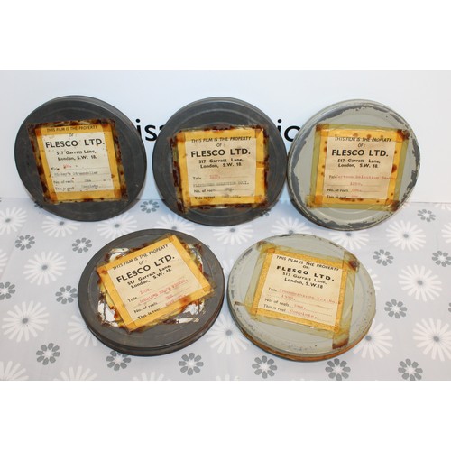 107 - Five FLESCO FILM REELS INC-Thunderbirds Sel/.No.1 1599/DONALD''S BEACH PICINIC 1052. /Cartoon Select... 