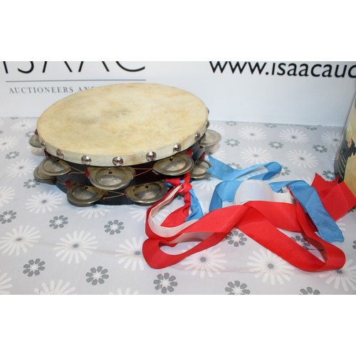 108 - A Collectable Boxed 'Victoria Salvation Army Bonnet' And A Salvation Army Tambourine -In A Carry Cas... 