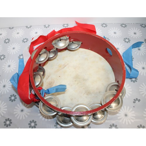 108 - A Collectable Boxed 'Victoria Salvation Army Bonnet' And A Salvation Army Tambourine -In A Carry Cas... 