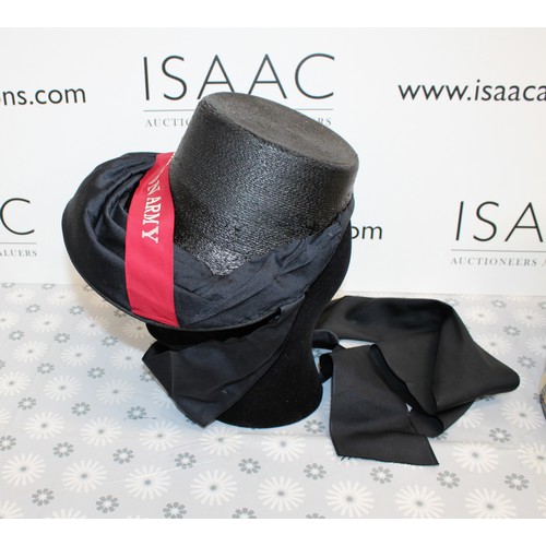 108 - A Collectable Boxed 'Victoria Salvation Army Bonnet' And A Salvation Army Tambourine -In A Carry Cas... 