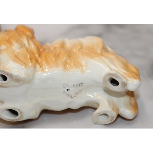 111 - Selection Of Ceramic & Brass Dogs Inc-Pekingese Sylvac/Rough Collie/Cocker Spaniel/Scottish Terrier/... 