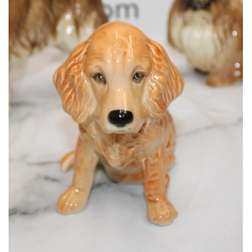 111 - Selection Of Ceramic & Brass Dogs Inc-Pekingese Sylvac/Rough Collie/Cocker Spaniel/Scottish Terrier/... 