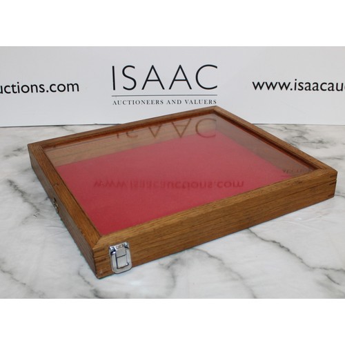 114 - Wooden, Glass Topped Display Case 35.5cm x 40.5cm
COLLECTION ONLY