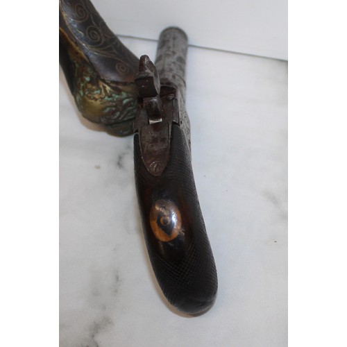 116 - Antique Flintlock Holster Pistol & Antique Flintlock Box-Lock Pocket Pistol Both As Found