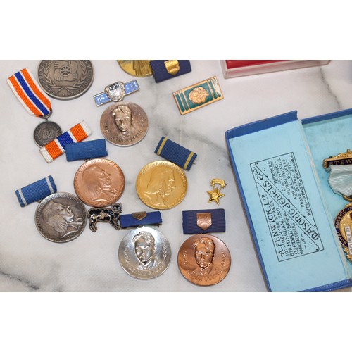 A Selection Of Medals & Awards Etc All AS Found