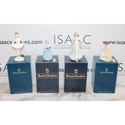 117 - 4 x Boxed Royal Doulton Figurines Inc- Friendship/Buddies/Ballet Class/First Recital  Tallest 15.5cm