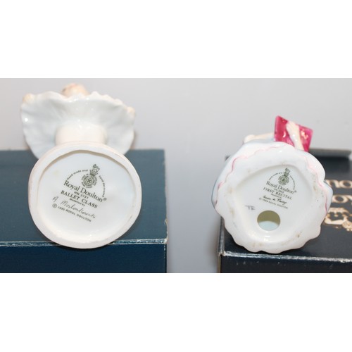 117 - 4 x Boxed Royal Doulton Figurines Inc- Friendship/Buddies/Ballet Class/First Recital  Tallest 15.5cm