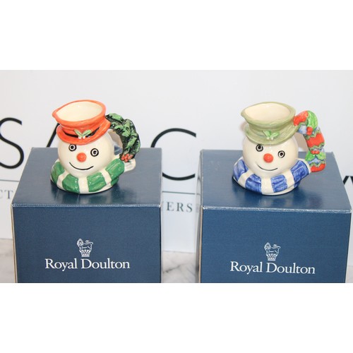 118 - 4 x Boxed Royal Doulton Christmas Items Inc-Snowman/Christmas Cracker Snowman/The Frosty Family Tree... 