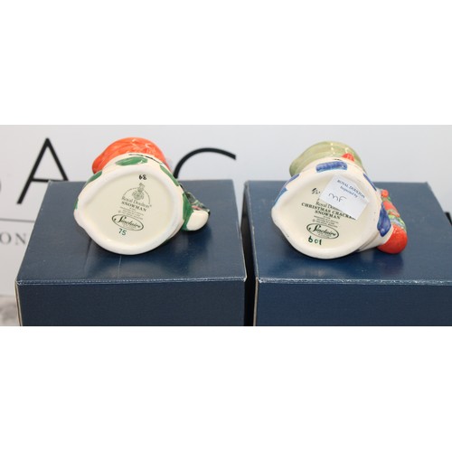 118 - 4 x Boxed Royal Doulton Christmas Items Inc-Snowman/Christmas Cracker Snowman/The Frosty Family Tree... 