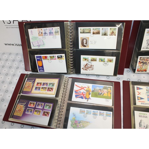 292 - 4 x Albums Containing First Day Covers From Jersey-Channel Islands As Found