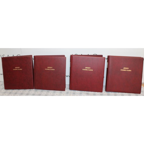 292 - 4 x Albums Containing First Day Covers From Jersey-Channel Islands As Found