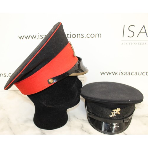 772 - Royal Artillery Officer's Dress Cap & British Army Royal Corps Of Signals Officer's Dress Peaked Cap... 