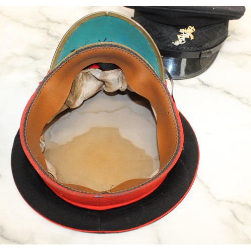 772 - Royal Artillery Officer's Dress Cap & British Army Royal Corps Of Signals Officer's Dress Peaked Cap... 