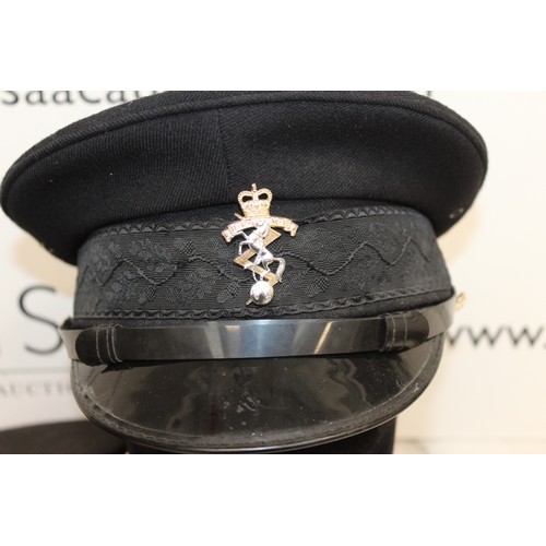 772 - Royal Artillery Officer's Dress Cap & British Army Royal Corps Of Signals Officer's Dress Peaked Cap... 