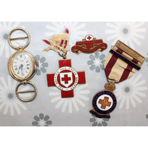 766 - THE BRITISH RED CROSS Medals/Badge Etc As Found