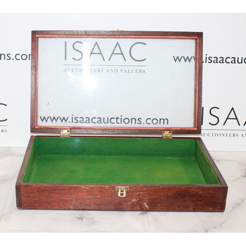 181 - Glass Fronted Display Cabinet Size 47cm x 28cm 8cm Collection Only