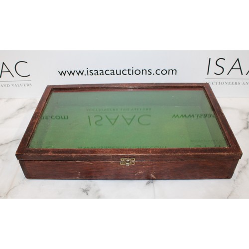 181 - Glass Fronted Display Cabinet Size 47cm x 28cm 8cm Collection Only