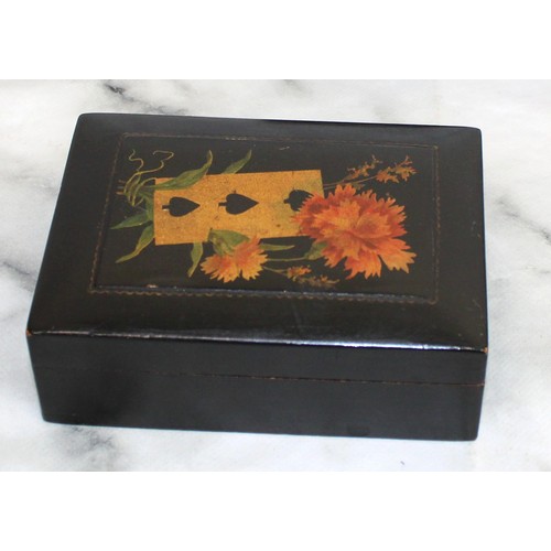 200 - Three Collectable Jewellery Boxes/Boxes Inc Decorative Plastic Lacquer-Style Travel Jewellery Box Ma... 