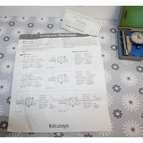 1 - A Mitutoyo Dial Caliper A High Precision Instrument Used By Machinists And Engineers To Measure The ... 