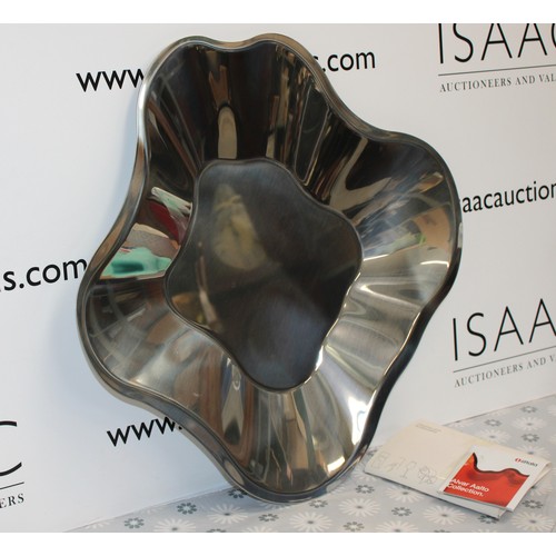 202 - A Polished Stainless Steel Bowl From The Iittala Alvar Aalto Collection Inspired By The Iconic Finni... 