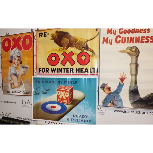 211 - Selection Of Posters As Found Inc- Maps/OXO/GUINNESS/HARRY POTTER/Royalty Etc Not All On Show Some I... 
