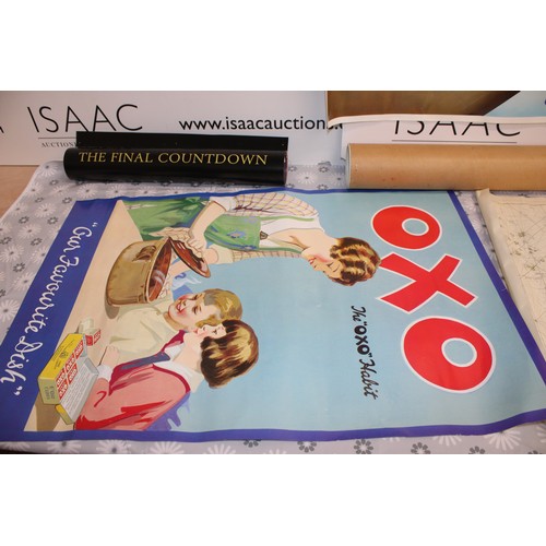 211 - Selection Of Posters As Found Inc- Maps/OXO/GUINNESS/HARRY POTTER/Royalty Etc Not All On Show Some I... 