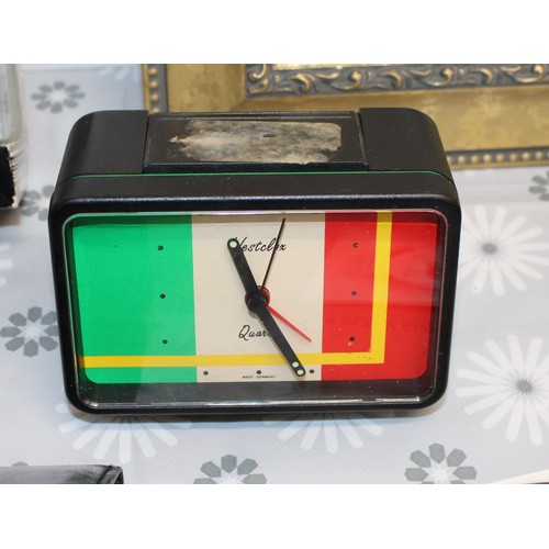 212 - Mixed Items Inc- Alarm Clocks/Boxed SEIKO Watch/THOMAS KINKADE Emerald Isle Cottage Painting With Ce... 