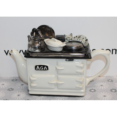 219 - COLLECTABLE LARGE AGA STYLE TEAPOT WITH SLEEPY CAT 30CM X 19.5CM
THE TEAPOTTERY
COLLECTION ONLY