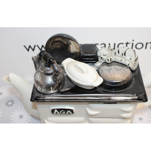 219 - COLLECTABLE LARGE AGA STYLE TEAPOT WITH SLEEPY CAT 30CM X 19.5CM
THE TEAPOTTERY
COLLECTION ONLY