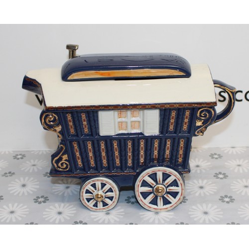 220 - COLLECTABLE Large The Teapottery Limited Edition 777/4,000 Romany Caravan Teapot 27cm x  19cm
COLLEC... 