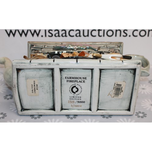223 - COLLECTABLE LARGE FARMHOUSE FIREPLACE CARDEW DESIGN LIMITED EDITION 2325/5000 5/2000  33CM X 21CM
CO... 