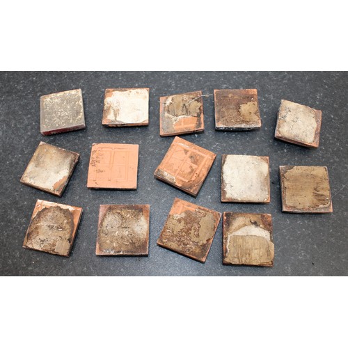 230 - 14 x Handmade Terracotta Relief Tiles By British Multi disciplinary Artist Ron Hitchin's Inspired By... 