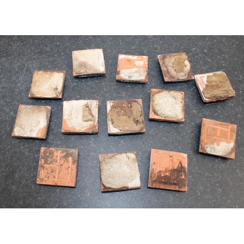 231 - 13 x Handmade Terracotta Relief Tiles By British Multi disciplinary Artist Ron Hitchin's One Tile Is... 