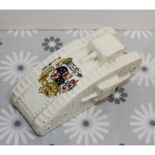 233 - ARCADIAN CHINA CRESTED WARE WWI MARK IV TANK