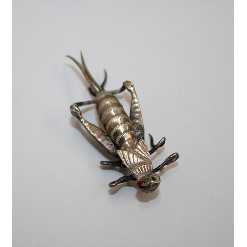 238 - A Collectable Vintage Metal Grasshopper Figurine As Found
