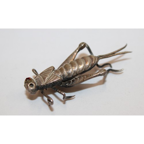 238 - A Collectable Vintage Metal Grasshopper Figurine As Found