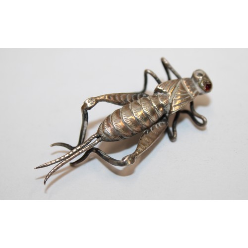 238 - A Collectable Vintage Metal Grasshopper Figurine As Found