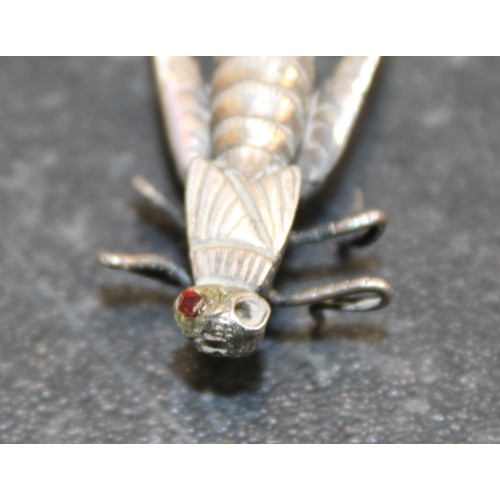 238 - A Collectable Vintage Metal Grasshopper Figurine As Found