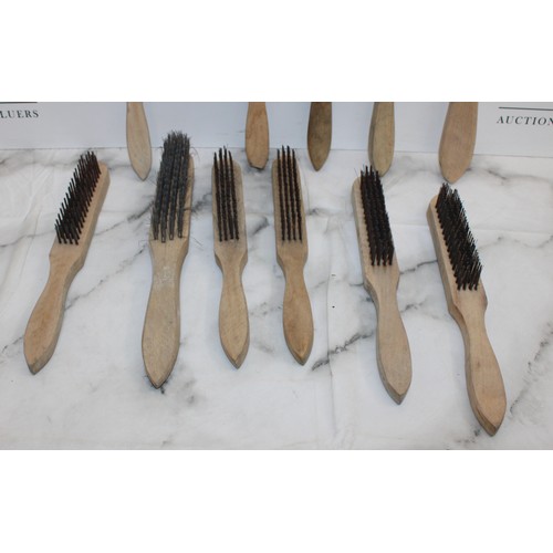 4 - Job Lot Of 11 Steel Wire Brushes AS NEW  As Found